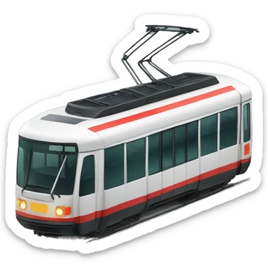 Public transport tram sticker