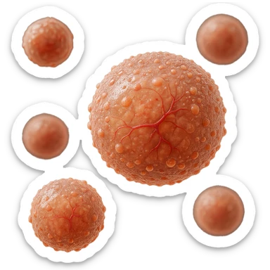 CELLULE DI ORMONI UMANI, IPERREALISTICI 4K, FLUTTUANO IN ARIA sticker