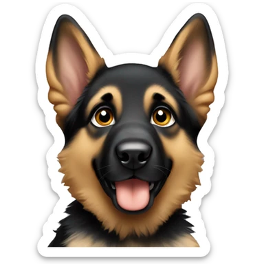 German shepherd puppy sticker
