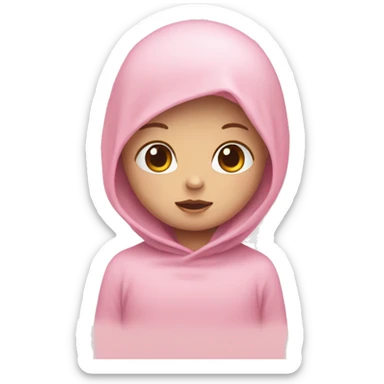 baby pink iphone heart no face  sticker