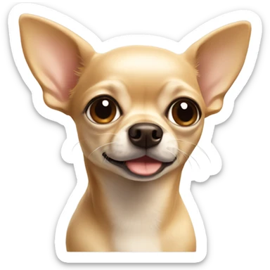 A beige Chihuahua head  sticker