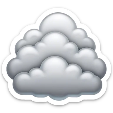 Cinematic Realistic Stratus Emoji, Low and layered, with uniform, gray clouds covering the sky in a smooth, even blanket. The clouds seem to hang gently in the atmosphere, creating a soft, diffused light below. Soft glowing outline, capturing the essence of calm, peaceful overcast skies in a serene stratus cloud! sticker