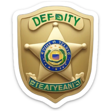 Deputy badge sticker