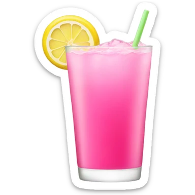pink drink with lemon sticker