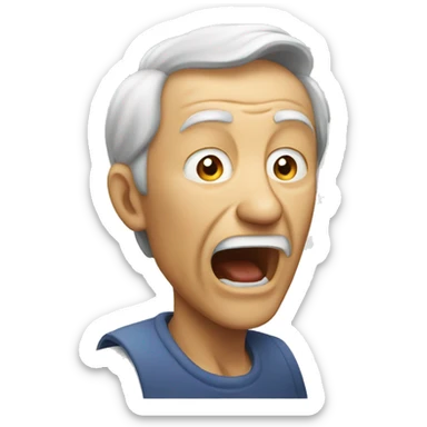 old man yells at apple sticker
