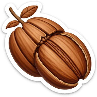 One pilled pecan nut sticker