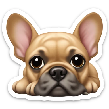 Fawn frenchie laying  sticker