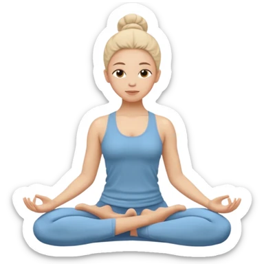Yoga wellness emojis sticker