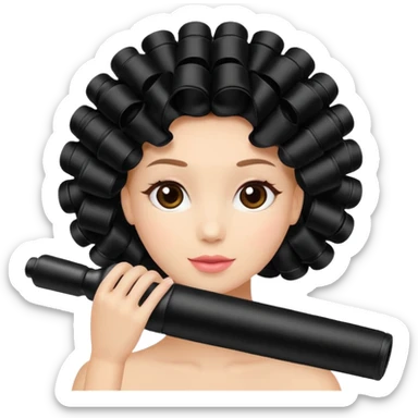 heatless hair curlers  sticker