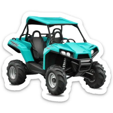 Polaris turquoise buggy atv sticker