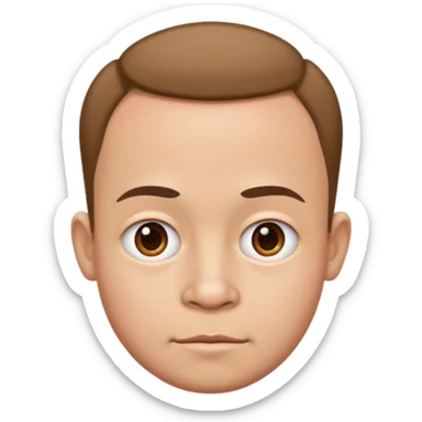 Funny caricature style cartoon, big head small body sticker