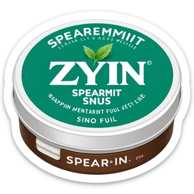 Zyn spearmint snus sticker