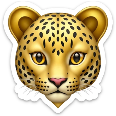 Coeur leopard sticker