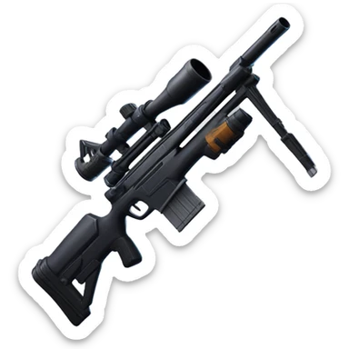 Omega Fortnite skin using sniper rifle with the headshot hit marker sticker