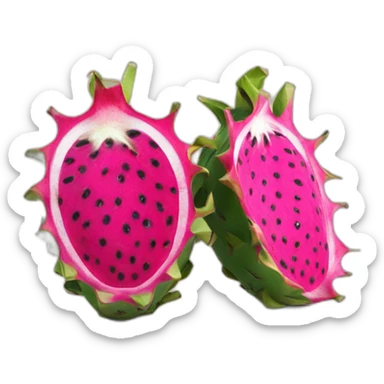 dragonfruit cut in half sticker