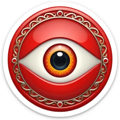 evil eye symbol red sticker