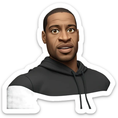 boy in hoodie against wall sticker