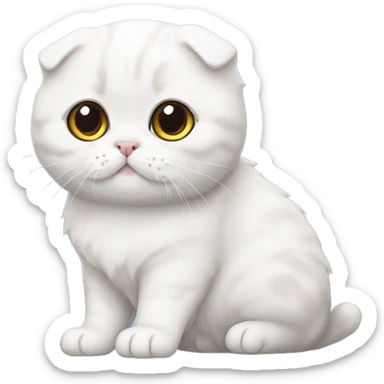 white scottish fold sticker