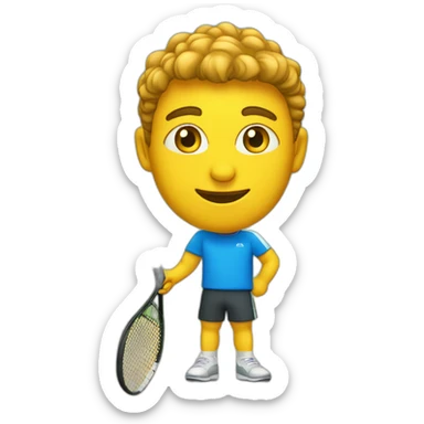 Pala de pádel con cara sticker