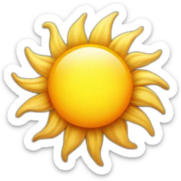 Realistic sun sticker