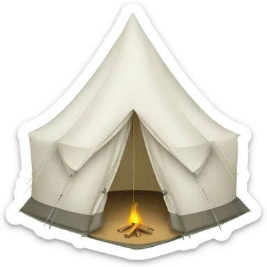 big camping tent white sticker