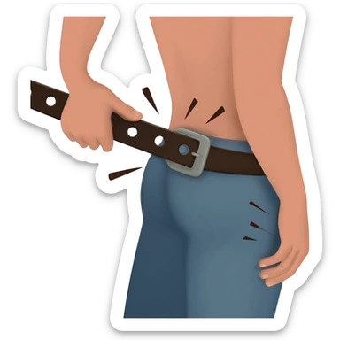 Belt to ass sticker