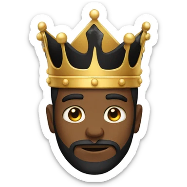 Black crown emoji sticker