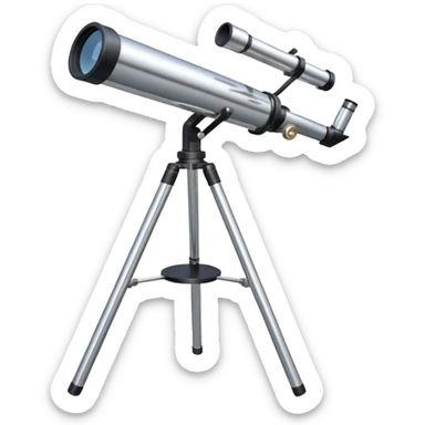 A Newtonian telescope aimed 90 degrees sticker
