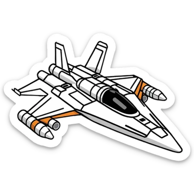 Interstellar carrier ship with fighter bays sticker