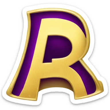 a shiny gold baseball cap with the letter R on the front sticker