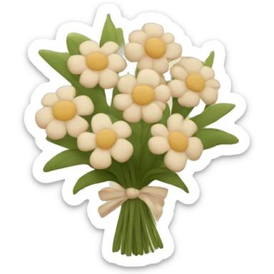 Beige flower Bouquet  sticker