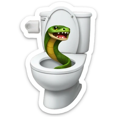 snake in toilet sticker