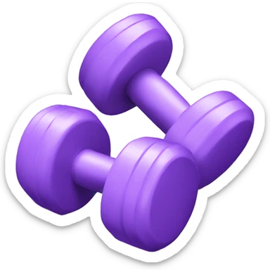light purple dumbbell sticker
