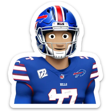 Josh Allen # 17. Buffalo bills  sticker