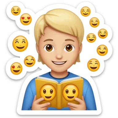 gererame un smojis leyendo sticker