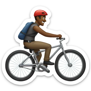 Man riding bike in San Francisco sticker