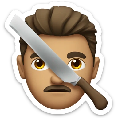 pouting with a knife emoji  sticker