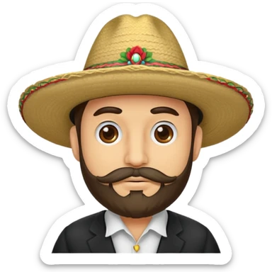 Un señor con sombrero y barba al estilo culiacan  sticker
