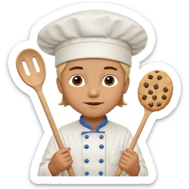 cocinera haciendo cookies sticker