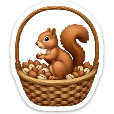nut basket for squirrel sticker
