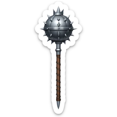 medieval mace sticker