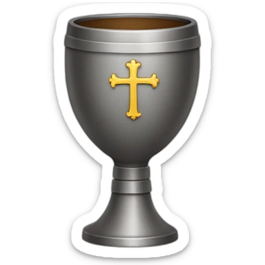 goblet with a cross sticker