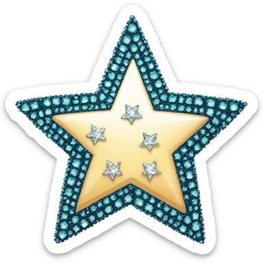 Rhinestone stars sticker