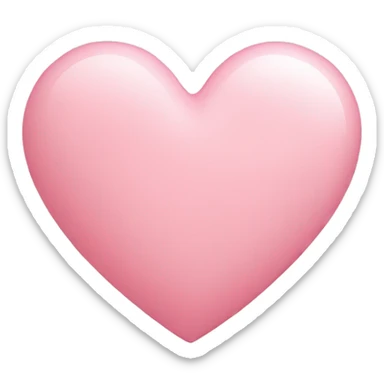 light pink loveheart  sticker