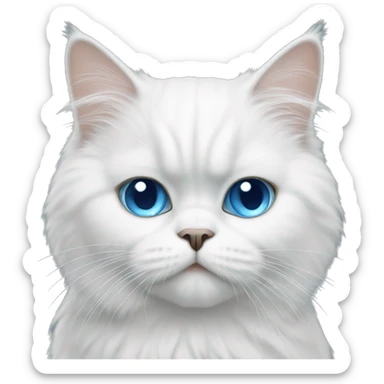 white persian cat with blue eyes sticker