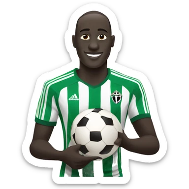 demba ba with soccer ball sticker