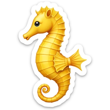 yellow seahorse sticker
