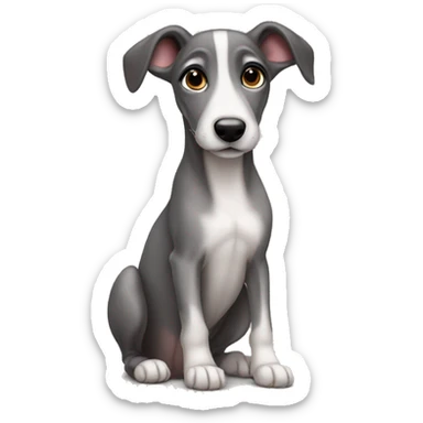 Greyhound puppy sticker