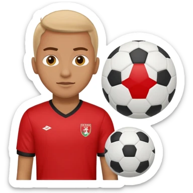 soccer fan (#00A3E0) and red (#F9423A) sticker