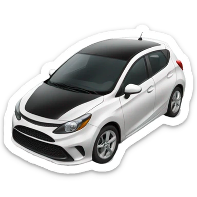 A hatchback car black sticker